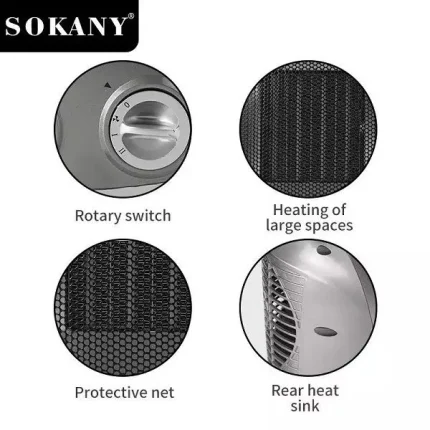 Sokany SK-1653 Electric Heater for Home and Office