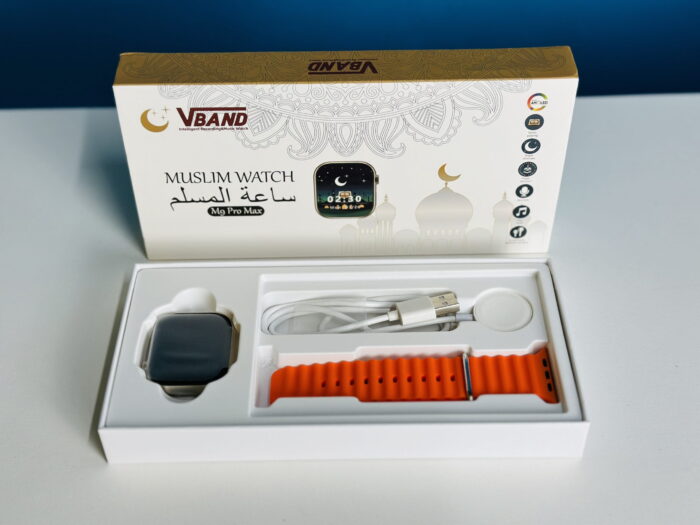 Affordable & Powerful Muslim Smartwatch M9 Pro Max Orange Bangladesh - Image 2