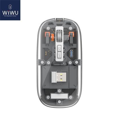 WIWU Crystal Transparent Wireless Mouse Gray Color