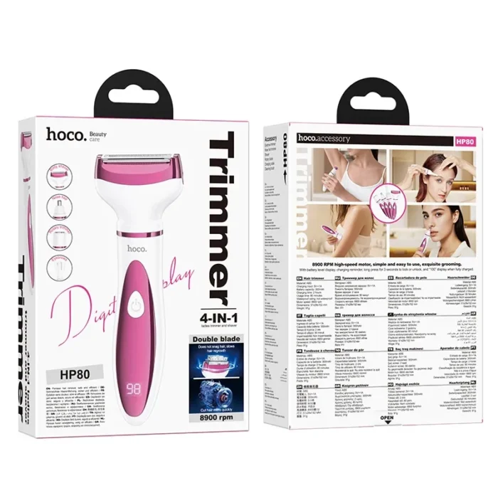 Exclusive Hoco HP80 4-in-1 Ladies Trimmer & Shaver - Image 6