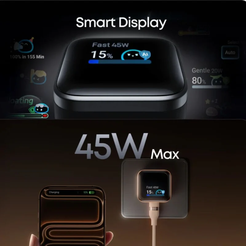 Anker Nano Charger 45W Smart Display Foldable Charger