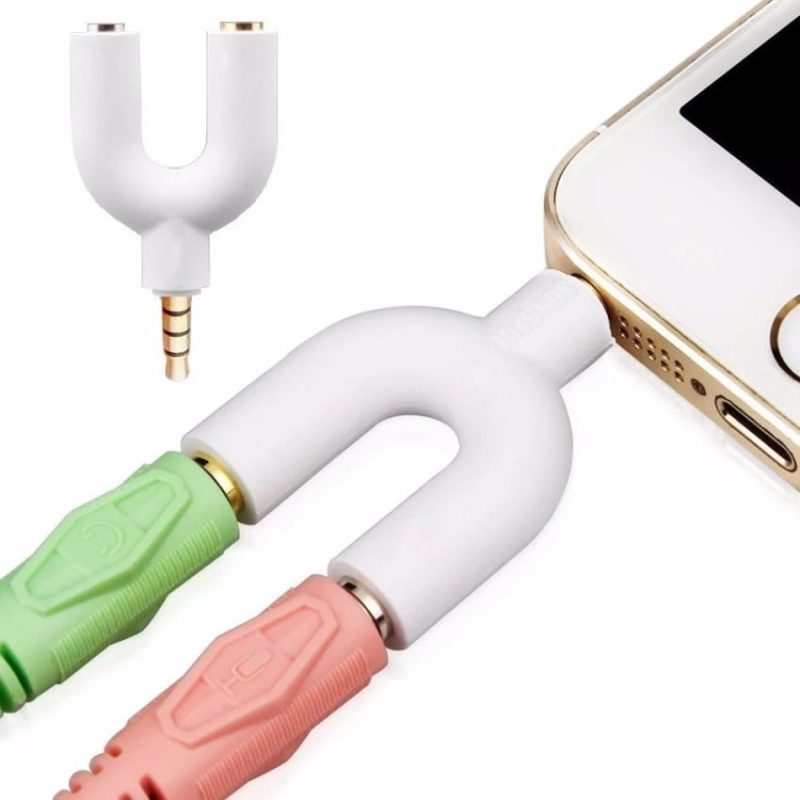 U-Shape 3.5mm Audio Splitter TRRS to TRS Converter