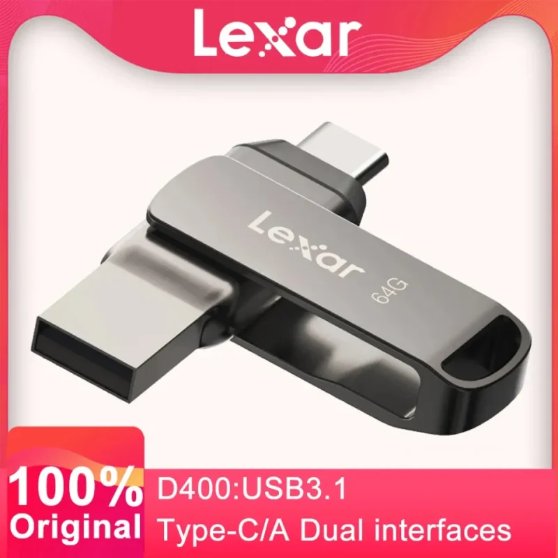 Lexar JumpDrive Dual Drive D400 USB 3.1 Type-C Pen Drive