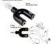 U-Shape 3.5mm Audio Splitter TRRS to TRS Converter