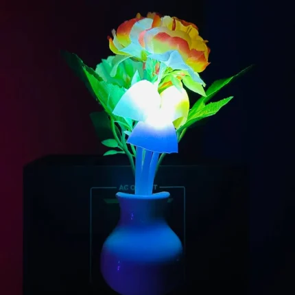 Multicolor Flower Dim Light LED Smart Sensor Night Light